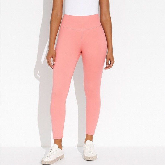 GapFit Studio Sky High Leggings XL ~25” Inseam Coral Pink - Picture 1 of 5